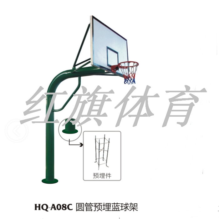 美高梅MGM 篮球架 HQ-A08C圆管预埋篮球架